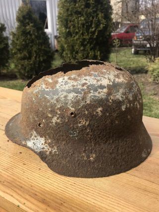 Ww Ii Ww2 German Helmet M 40 Battlefield Relic From Kurland
