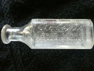 Goldfield Nevada Antique Bottle Robert ' s Drug Store - Rare 10