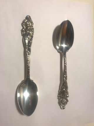 Two Reed & Barton Love Disarmed Sterling Silver Serving Spoon -