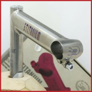 Nos 3ttt Pro Titanium Quill Stem 110mm 1 " Inch Clamp 26mm 80s Vintage Bike Road