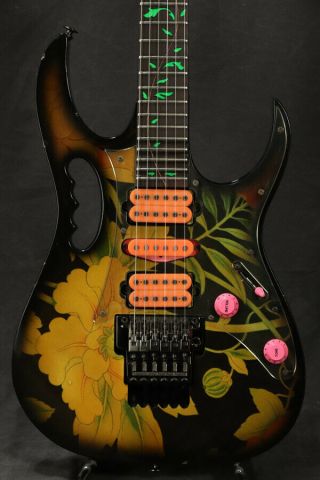 Ibanez Jem77 Floral Pattern Electric Guitar Japan Rare F/s Eg1143