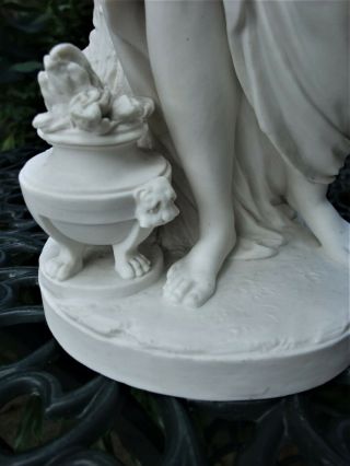 ANTIQUE LARGE ART NOUVEAU SEVRES BISCUIT PARIAN FIGURE OF 