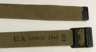 WWII 1943 Dated US J.  Q.  M.  D.  Waist Belt,  Size 40 5