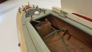 Vintage RC Wood Boat (Antique Mechanical Radio Controlled) Watercraft Wooden 10