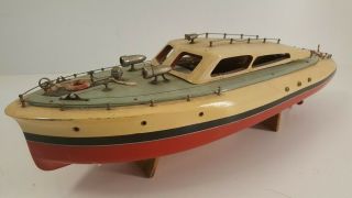 Vintage RC Wood Boat (Antique Mechanical Radio Controlled) Watercraft Wooden 3