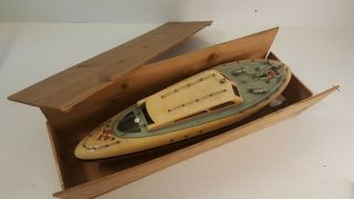 Vintage RC Wood Boat (Antique Mechanical Radio Controlled) Watercraft Wooden 4