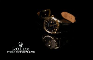 1969 Rolex Date 1500 Oyster Perpetual 34mm Rare Blue Textured Dial