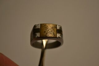 Vintage 1944 Palermo Wwii Soldier Trench Art Ring