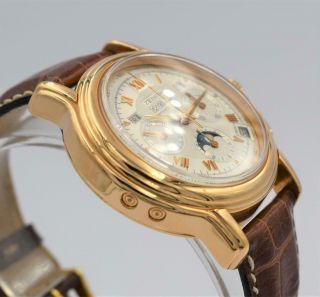 Rare 18K Rose Gold Zenith El Primero Chronomaster Moon Phase Wristwatch 3