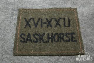 Ww2 16/22nd Saskatchewan Light Horse,  Winter Slip On Title (17576)