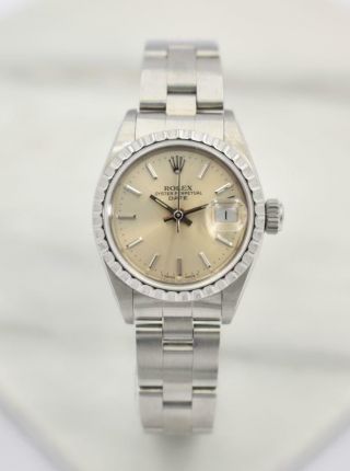 Rare Ladies Steel Rolex Automatic Date Model Wristwatch Ref 69240 Serial E Circa