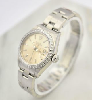 Rare Ladies Steel Rolex Automatic Date Model Wristwatch Ref 69240 Serial E Circa 2