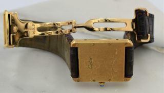 Rare 18K Cartier Tank Louis Wristwatch Ref 2441 With 18K Deployment Clasp 4
