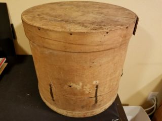 Vintage Old Rare (wooden Hat) Travel Cheese Box