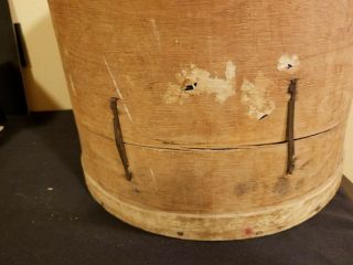 Vintage Old Rare (Wooden Hat) Travel Cheese Box 2