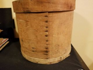 Vintage Old Rare (Wooden Hat) Travel Cheese Box 3