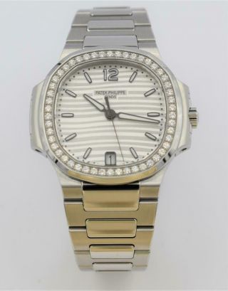 Rare Ladies Steel Diamond Patek Philippe Nautilus Wristwatch Ref 7018/1A - 001 6
