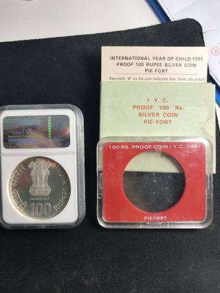 Republic India 1981B 100 Rupees Proof Piefort With & Box NGC PF65 UCAM Rare 2