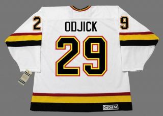 Gino Odjick Vancouver Canucks 1994 Ccm Vintage Throwback Home Nhl Hockey Jersey