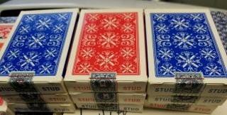 Rare Brick 12x Decks,  1 Of Vtg Og 1st Ed.  Tax Stamped Arrco Stud Playing Cards