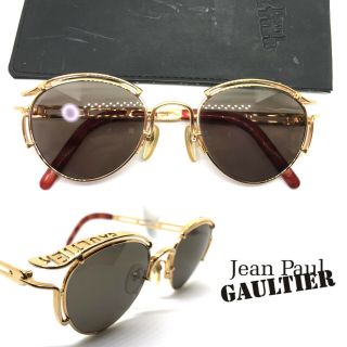 Rare Jean Paul Gaultier 56 - 5102 Vintage Sunglasses Jpg Made In Japan Gold