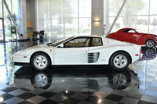 Rare Early Ferrari Testarossa 16 " 3 Pc Wheels W/ Tires Set Single Splined Hub