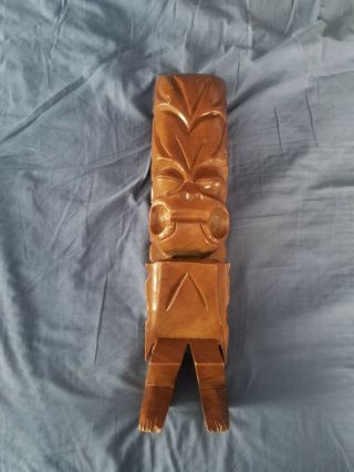 Hawaiian Wooden Statue God Figure Very Rare Collectible