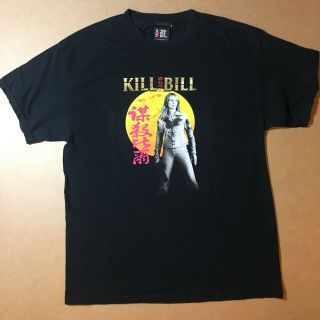 Extremely Rare Kill Bill L T - Shirt Giant Merchandising Tag Uma Thurman Euc Vtg