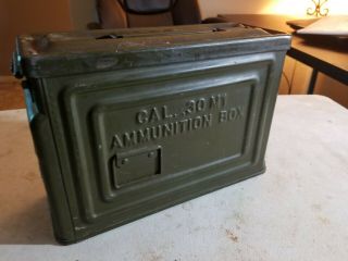 Wwii Us Army Ammo Can Cal 30 M1 Crown Flaming Bomb Ammunition Box