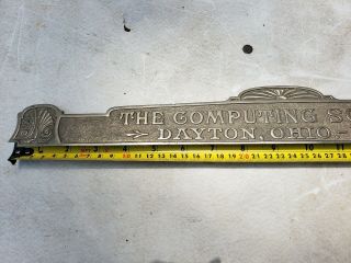 Antique The Computing Scale Co.  Dayton Ohio Country Store Scale Sign marque VTG 5