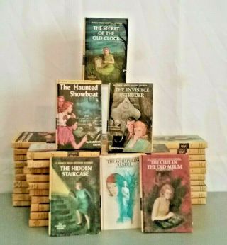 Vintage Nancy Drew Mystery Stories Complete Series Set Books 1 - 56 Matte Yellow