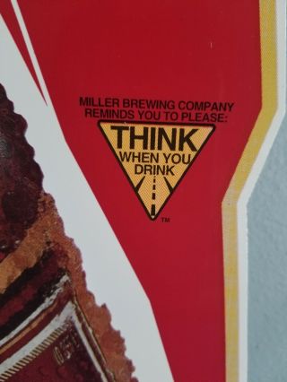 (VTG) miller mgd beer red sexy girl & bottle tin sign man cave game room rare 4