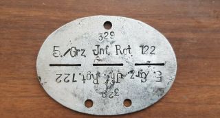 Ww2 German Dog Tag Disk,  Id Tag.