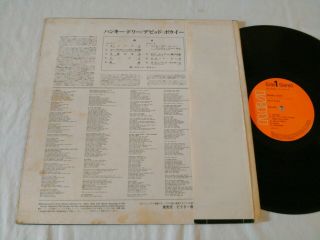 DAVID BOWIE HUNKY DORY VICTOR RCA - 6005 JAPAN RARE W/BLACK OBI 2