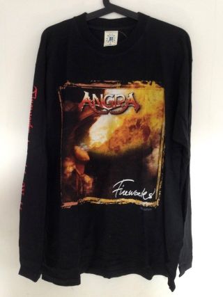 Rare T - Shirt Angra Fireworks Black Longsleeve 2nd Leg Tour Shirt 1999 Xl