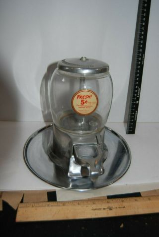 Peanut Machine Reliable Nut Company Vending Coin - Op Gumball Vintage Antique Cool