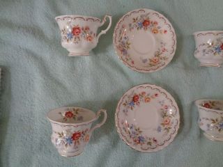 Vintage set of 4 ROYAL ALBERT CUP AND SAUCERS,  Jubilee Rose 4