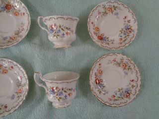 Vintage set of 4 ROYAL ALBERT CUP AND SAUCERS,  Jubilee Rose 5