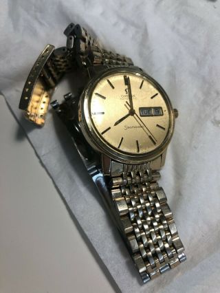 Vintage Authentic Omega Seamaster Automatic 10k Gold Watch