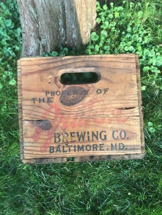 Vintage Wood Box Crate 1930s BRUTON Brewery Beer Can Bottle Case BALTIMORE MD 3