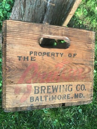 Vintage Wood Box Crate 1930s BRUTON Brewery Beer Can Bottle Case BALTIMORE MD 5