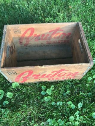 Vintage Wood Box Crate 1930s BRUTON Brewery Beer Can Bottle Case BALTIMORE MD 6
