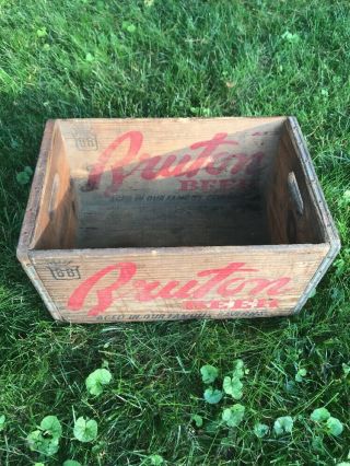 Vintage Wood Box Crate 1930s BRUTON Brewery Beer Can Bottle Case BALTIMORE MD 7