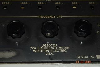 rare western electric 72a frequency meter 178D output trans 221G 221F 285P MORE 11
