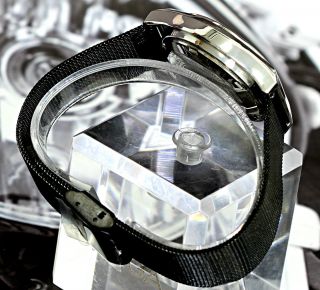 Shiny Vintage Japan Orient Crystal Automatic 21J Black Mesh Bracelet Men ' s Watch 5