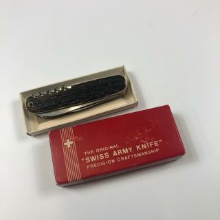 Rare Vintage NOS Safari Stag Hunter Swiss Army Knife Victorinox 2