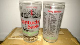 1973 Set 6 Vintage Kentucky Derby Julep Glasses Box Churchill Down Race