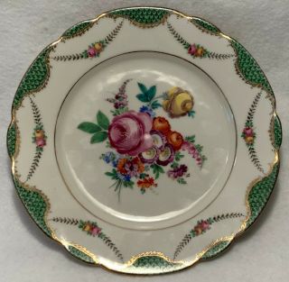 Antique 19th C.  Royal Vienna Hand Painted Porcelain Dinner Plate - 9.  5 " Diameter