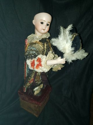 Antique Automaton French Or German Bisque Head Musical Tipping Doll