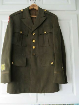 Wwii Us 2nd Army Named Officer Uniform Jacket Coat Belt Western Pacific